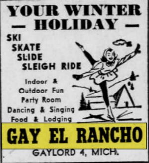 Sojourn Lakeside Resort (Gay El Rancho Ranch, El Rancho Stevens Ranch) - Nov 1961 Ad
